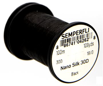 Semper Fli Nano Silk Tying Thread 30D 18/0 Black